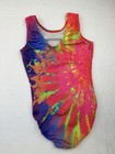 Simone Biles Gk Elite Gymnastics Sequin Leotard Rainbow Bright Bling Tie-dye Axs