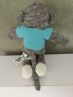Dan Dee Sock Monkey With Cherry Sweater  9  Tall Plush Stuffed Animal
