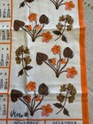 Vintage Linen Floral 1976 Calendar Tea Towel Vera Neumann Bold Colors