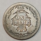 1877 Cc Carson City Mint  Silver Seated Liberty Dime  Full Liberty - R-c77ca