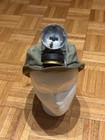 Vintage Justrite Carbide Miners Cap Lamp W  Original Canvas Hat Bracket Untested