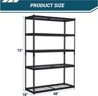 48 x18 x72  Heavy Duty Shelving 2000 Lbs Capacity  5-tier Garage Storage Shelves