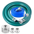 2  Cam Lock Trash Pump Hose Kit 65  Discharge 20  Suction With Steel Strainer