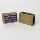  Brass Vintage   Antique Match  Safe   Holder   Case  