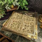 Rare Signed Georges Briard Mcm 15  Square 4 Compartment Serving Dish W  24k Gold