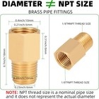 Brass Pipe Fitting 1 8 Inch Npt Male To 1 8 Inch 1 8 Npt Male X 1 8 Npt Female