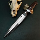 12 8  Dagger Knife Double Edge Fixed Blade Full Tang Hunting Handmade   Sheath