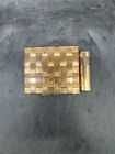Vintage 1950s Two Sided Carry Compact Wallet Coin Organizer Makeup Lipstick Gold