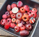 Rare Old Translucent Reds Antique Trade Beads No Case Exact