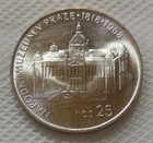 1968 Czechoslovakia 25 Korun Silver Coin Uncirculated Prague National Museum