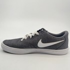 Nike Sb Check Solarsoft Canvas Mens Size 9 Gray White Athletic Shoes Sneakers