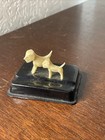 1950   s Vintage Miniature Celluloid Terrier Dogs Pen Holder Japan Figurine Tiny