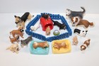Schleich Retired Dogs Puppy Puppies Playset Lot St  Bernard Dachshund Boxer Lot