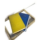 Set Of Two Vintage Books  Blue And Green For Shelf Display