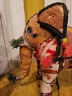 Elephant India Folk Art Anglo Raj 1950s  Handmade Traditional Attire Charming 