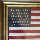 Staggered 48 Star American Flag 1912 Antique Cotton Bunting Framed Us Az Nm