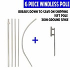Tanning Salon Full Curve Windless Swooper Flag   Pole Kit Sun Bed