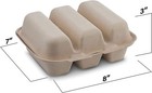 Mt Products 3 Compartment Pulp Fiber Taco Holders 8  X 7  X 3  - Pack Of 15