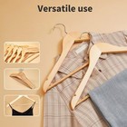 15 Pack Wooden Hangers Suit Hangers Premium Natural Finish Cloth Coat Hangers Us