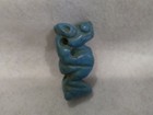Ancient Chinese Longshan Blue Turquoise Man god Statue 3000--2500 Bc