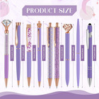 9 Pcs Ballpoint Pens Set Metal Crystal Diamond Glitter Pens For Journaling Black