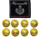 Faconnable Replacment Button 8 Vintage Gold Tone Signature Button Good Used Cond