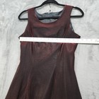 Vintage 90s Maurices Dress Size 9 10 Black Red Shimmer Iridescent Tie Back Party
