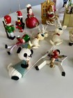 Christmas Tree Ornaments Lot Of 14 Mostly Vintage Assortment Bin C-1