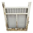 Antique Farmhouse Screen Door With Hinges Gingerbread Spindles Old Paint Wood