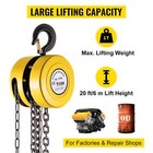 Chain Hoist Chain Block 1 Ton 20 Ft Lift Heavy-duty Steel Hook Garage Warehouse