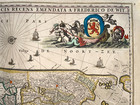 Netherlands C  1680 Frederik De Wit Large Antique Map 17th Century