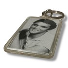 Vintage Elvis Presley Key Chain 1989 Picture Frame Black White Reed Productions