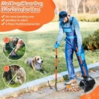   Dog Pooper Scooper - 37 4  Long Handle Adjustable Metal Swivel Bin 