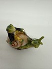 Limoges Frog Riding Snail Trinket Box Snail Missing One Ear
