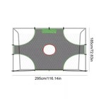 1pc Portable Soccer Target Net 295 185cm 1 Door Nylon Mesh For Football Training