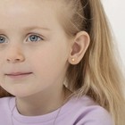 14k Yellow Gold Classic Little Heart Screw Back Earrings Babies And Toddlers 4mm