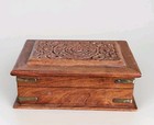 Vintage Wooden Box Sheesham Wood Hand Carved  2233