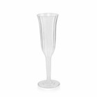 6 Oz Disposable Clear Stylish Plastic Champagne Flute Glasses Wedding Party Sale