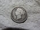 1891  21 Leaves  Canada Canadian Silver 10 Cent Victoria Coin  R2