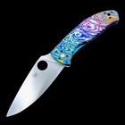 Spyderco Tenacious Knife C122tiblp Satin Plain Edge Blade Timasses Ano Titanium