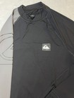 Quiksilver Rash Guard Surf Shirt Mens Large Black Gray Long Sleeve Upf Swim Spf