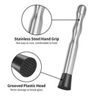 Muddler For Cocktails Bar Spoon - Vaincre 2pcs 9  And 10    Silver