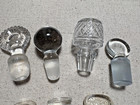 Random Lot Of 7 - Vintage Large Glass Decanter Bottle Stoppers