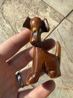 Vintage Small Mini 1950s Carved Dog Puppy Wooden Brown 3    Handmade Nostalgia