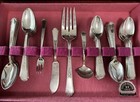 1847 Rogers Bros  Antique Silver Plate 1924 Ancestral 83-pc Flatware Set For 12