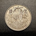 1946 Canada Fifty 50 Cents  800 Silver Coin King George Vi Half Dollar