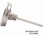 Measureman Analog Stainless Steel Bimetal Dial Probe Brewing Thermometer   f   c
