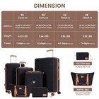 Travelhouse 6 Piece Hardshell Luggage Set Hardside Lightweight Suitcase W tsa