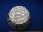 Very Fine Southeast Asian Silver Pierced Lidded Jar-buddhist Symbols-silver Mark