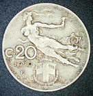 1920 Italy 20 Centesimi - Excellent Vintage Coin